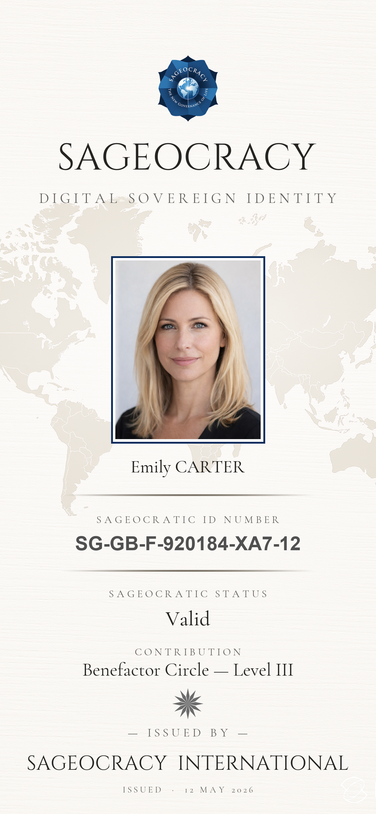 Carte Sageocrate — Benefactor Circle — Level III